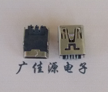 石碣镇MINI USB前两脚插座 90度卧式 端子DIP针脚定义