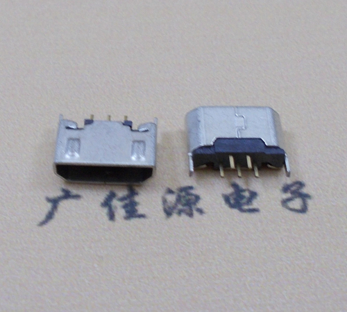 石碣镇迈克USB 180度母座5p直插带地脚1.5端子直口