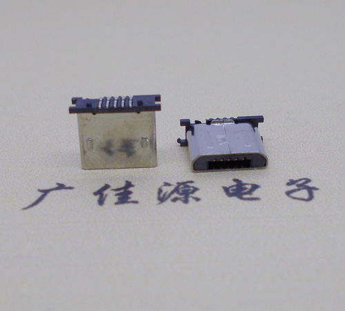 石碣镇MICRO USB 5P公头短体5.6mm立贴带柱无卡勾